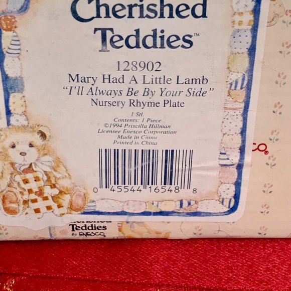 Cherished Teddies - Mary Had A Little Lamb - Nursery Rhyme - Hanging Plate - Picture 7 of 7